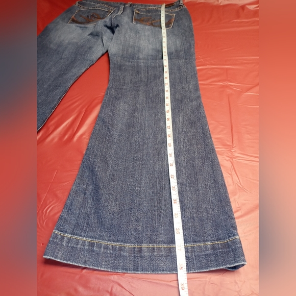 X2 Quality Denim Eva Full Leg Flare Low Rise sz10 E.U.C. - Picture 3 of 10